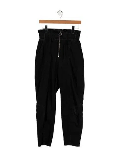 Pre-owned Ba&sh High-rise Straight Leg Jeans In Black