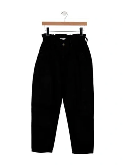 Pre-owned Ba&sh High-rise Straight Leg Jeans In Black
