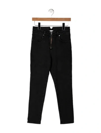 Pre-owned Ba&sh High-rise Straight Leg Jeans In Black