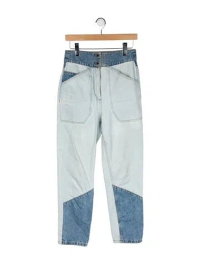 Pre-owned Ba&sh High-rise Straight Leg Jeans In Blue