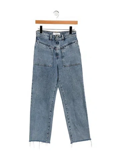 Pre-owned Ba&sh High-rise Straight Leg Jeans In Blue