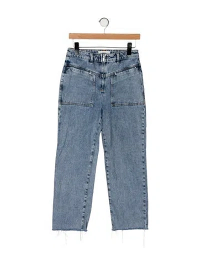 Pre-owned Ba&sh High-rise Straight Leg Jeans In Blue