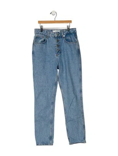 Pre-owned Ba&sh High-rise Straight Leg Jeans In Blue