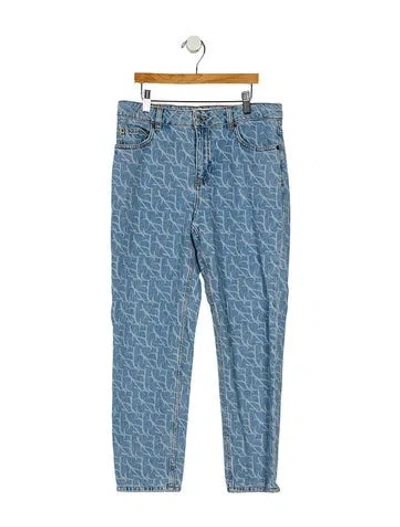 Pre-owned Ba&sh High-rise Straight Leg Jeans In Blue