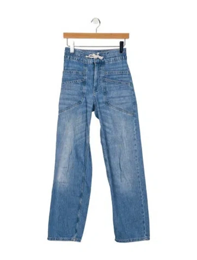 Pre-owned Ba&sh High-rise Straight Leg Jeans In Blue