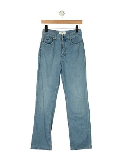 Pre-owned Ba&sh High-rise Straight Leg Jeans In Blue