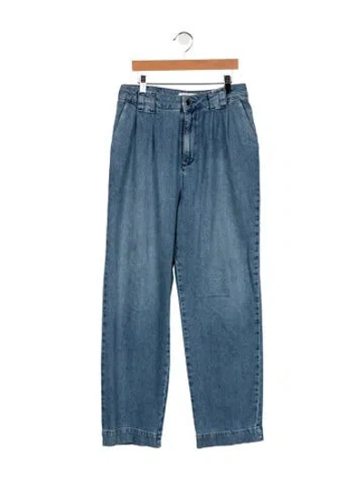 Pre-owned Ba&sh High-rise Straight Leg Jeans In Blue