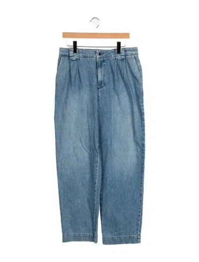 Pre-owned Ba&sh High-rise Straight Leg Jeans In Blue
