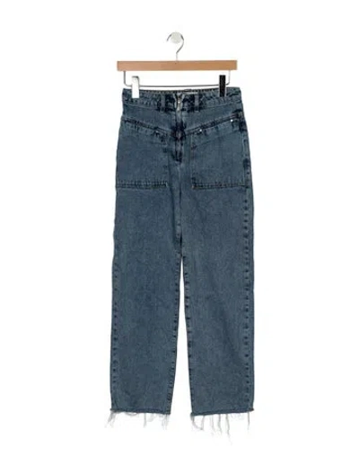 Pre-owned Ba&sh High-rise Straight Leg Jeans In Blue