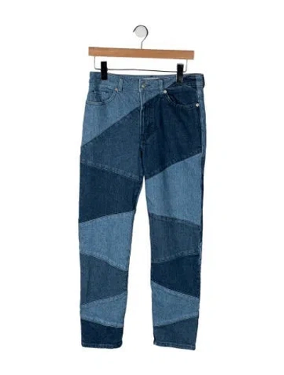 Pre-owned Ba&sh High-rise Straight Leg Jeans In Blue