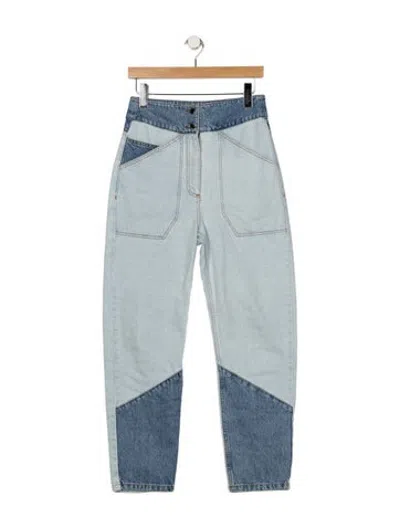 Pre-owned Ba&sh High-rise Straight Leg Jeans In Blue