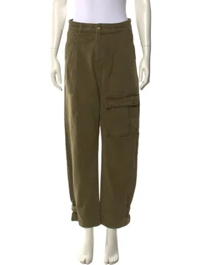 Pre-owned Ba&sh High-rise Straight Leg Jeans In Green