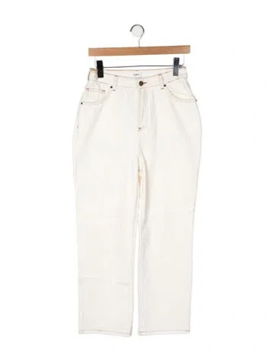Pre-owned Ba&sh High-rise Straight Leg Jeans In Neutral