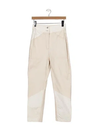 Pre-owned Ba&sh High-rise Straight Leg Jeans In Neutral