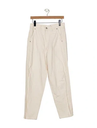 Pre-owned Ba&sh High-rise Straight Leg Jeans In Neutrals