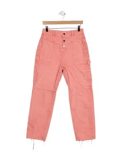 Pre-owned Ba&sh High-rise Straight Leg Jeans In Pink