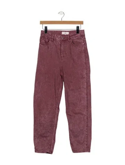 Pre-owned Ba&sh High-rise Straight Leg Jeans In Pink