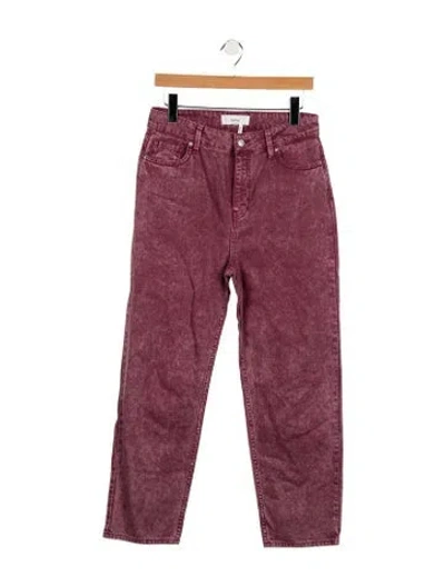 Pre-owned Ba&sh High-rise Straight Leg Jeans In Purple