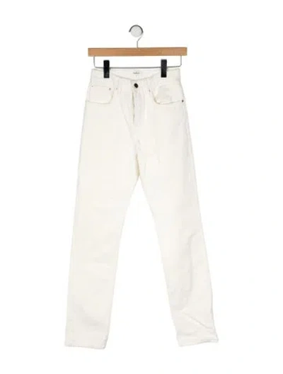 Pre-owned Ba&sh High-rise Straight Leg Jeans In White