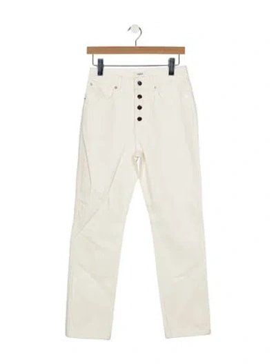 Pre-owned Ba&sh High-rise Straight Leg Jeans In White