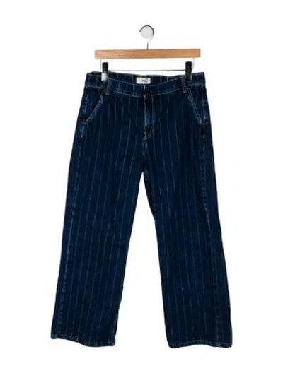 Pre-owned Ba&sh High-rise Wide Leg Jeans In Blue
