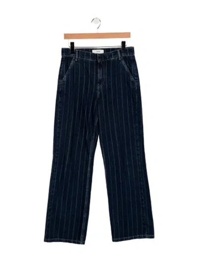 Pre-owned Ba&sh High-rise Wide Leg Jeans In Blue