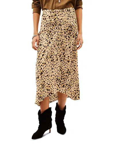 Ba&sh Ba & Sh Hoema Asymmetric Midi Skirt In Neutral