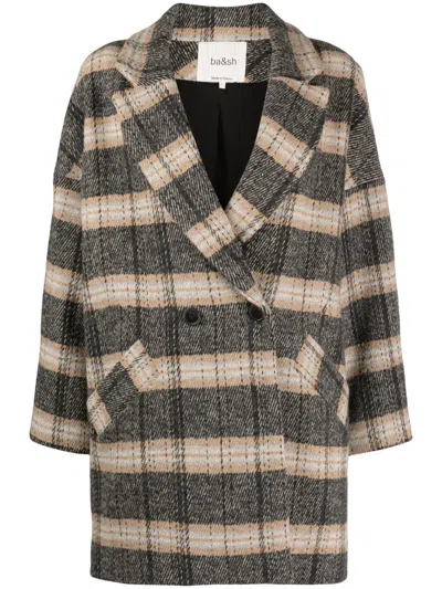 Ba&sh Hold Double-breasted Coat In Neutrals