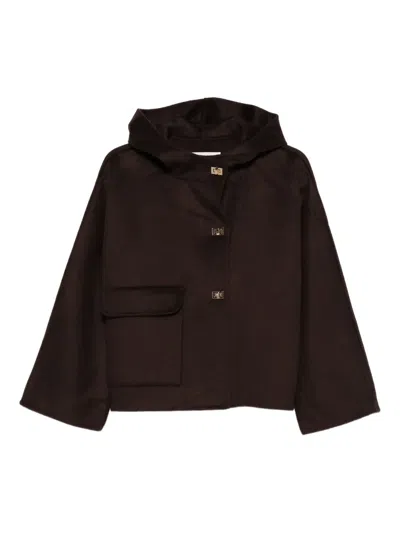 BA&SH HOODED PATCH-POCKET JACKET