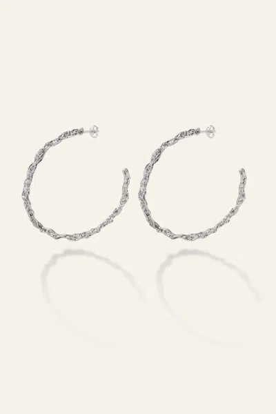 Ba&sh Hoop Earrings Almina For Woman In Metallic