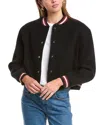 Ba&sh Hugh Brushed Cropped Jacket In Black