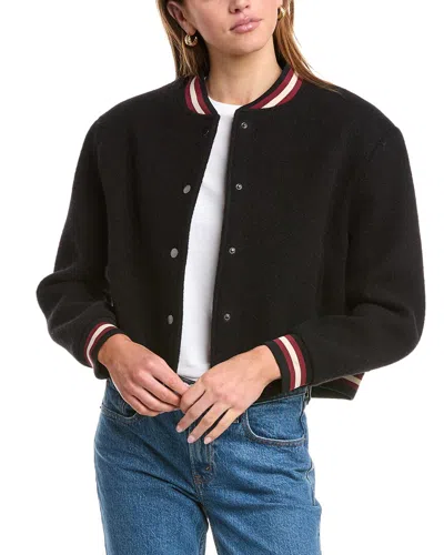 Ba&sh Hugh Brushed Cropped Jacket In Black