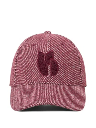 Ba&sh Hugo Logo-embroidered Baseball Cap In Red