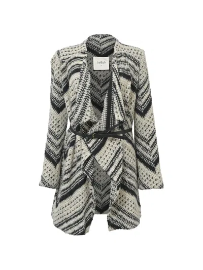 Pre-owned Ba&sh Ilda Open-knit Belted Cardigan In Neutrals