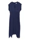 Ba&sh Inaia Asymmetric Midi Dress In Blue