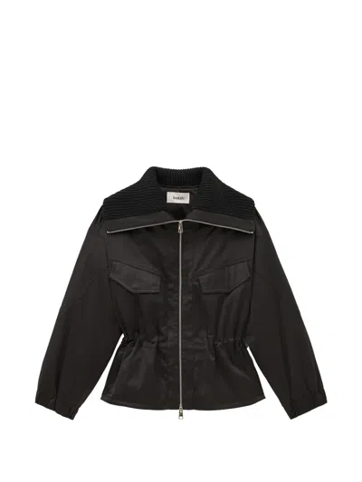 Ba&sh Indra Ribbed-collar Jacket In Black