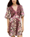 Ba&sh Indrea Floral-print Flutter-sleeve Dress In Multi