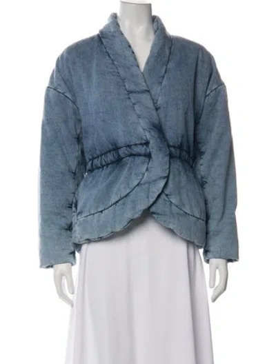 Pre-owned Ba&sh Jacket In Blue