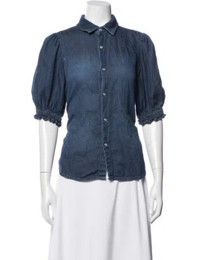 Pre-owned Ba&sh Jacket In Blue