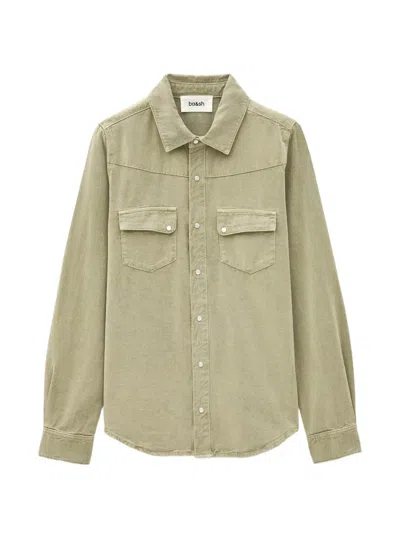 Ba&sh Jada Front-pocket Button-fastening Shirt In Green
