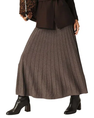 Ba&sh Jada Wool-blend Skirt In Brown
