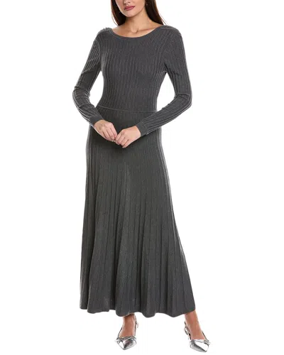 Ba&sh Jazia Wool-blend Maxi Dress In Gray