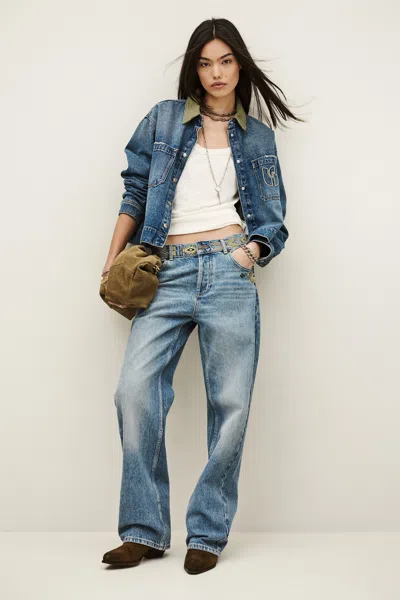 Ba&sh Jeans Rizie For Woman In Blue