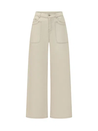 Ba&sh Jeans Zoel Style Straight-leg Denim In Ecru