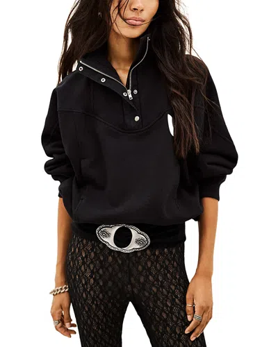 Ba&sh Ba & Sh Jossy Half Zip Sweatshirt In Black