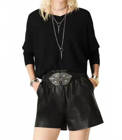 Ba&sh Jumper Elsy Long Sleeve Sweater In Noir In Black