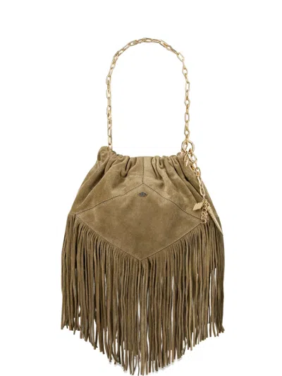 Ba&sh June Fringe-detail Shoulder Bag In Brown