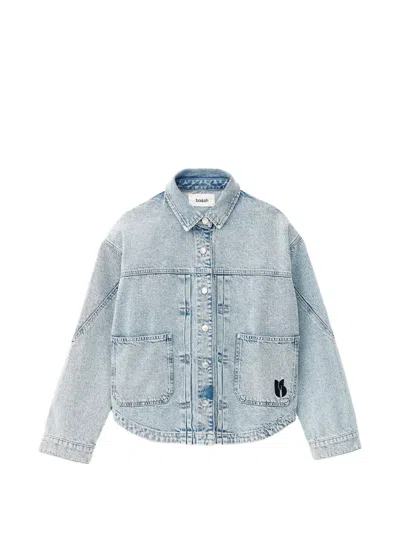 Ba&sh Juno Patch-pocket Jacket In Blue