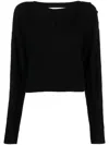 Ba&sh Jynx Ribbed Cropped Jumper In Black