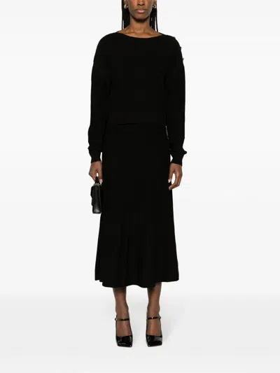 Ba&sh Jynx Ribbed Cropped Jumper In Noir In Black